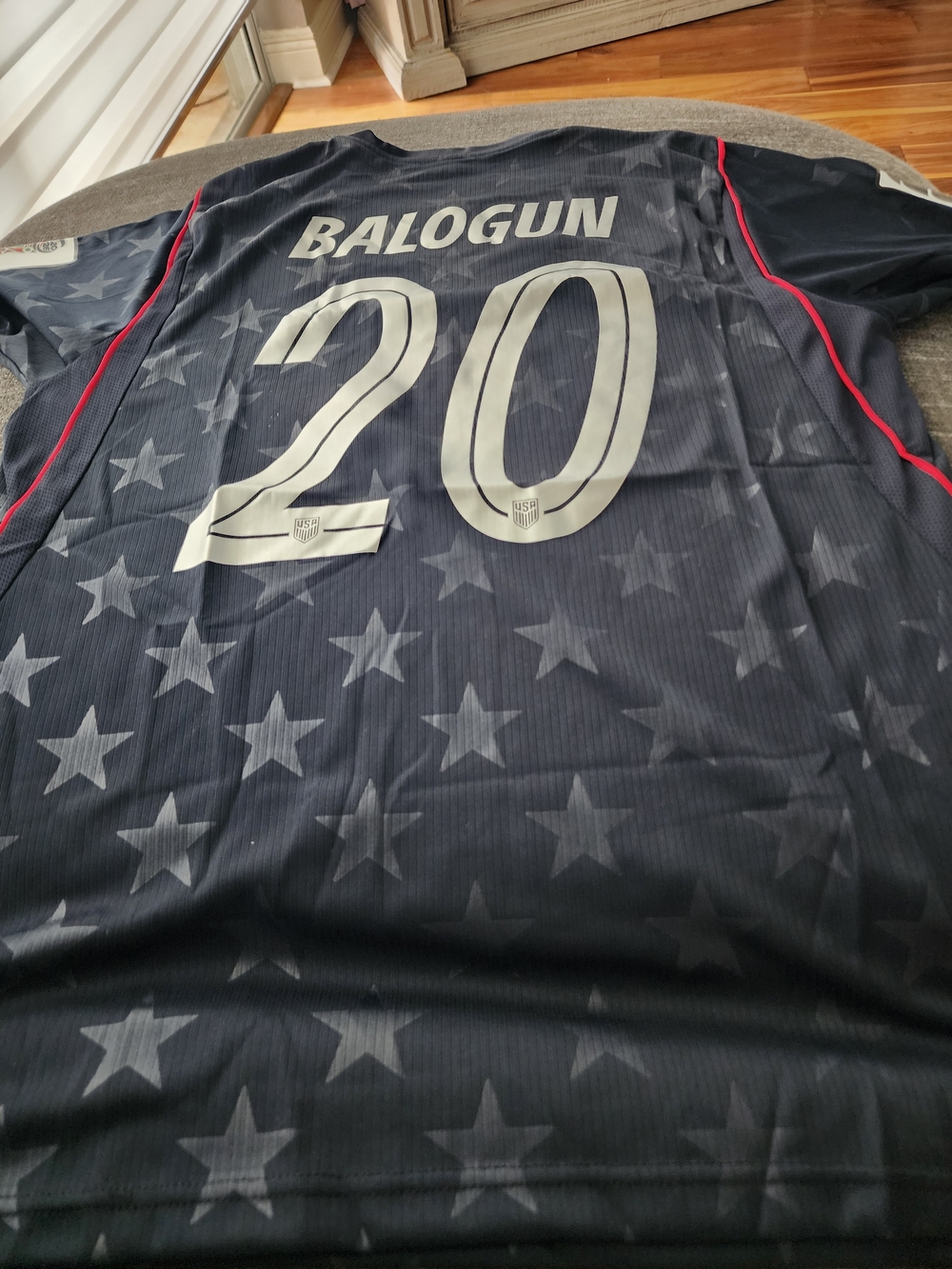 Balogun #20 Dark Navy Soccer Jersey with Stars